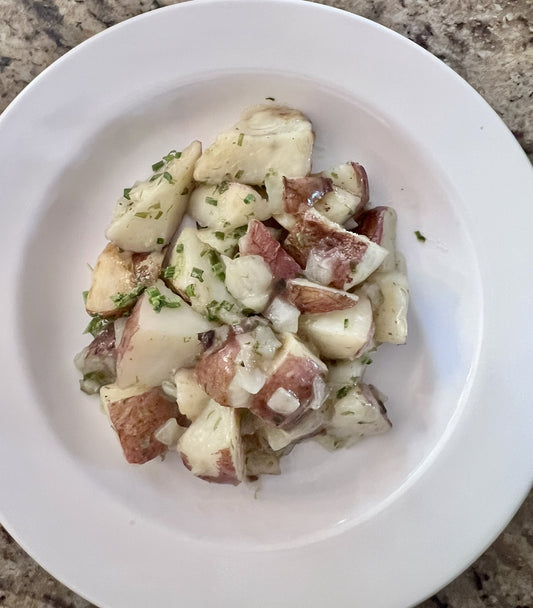 GARLIC CHIVE ROASTED POTATOES