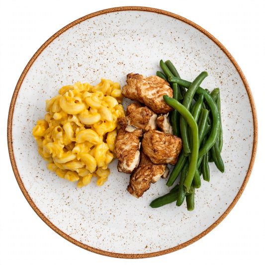 Rotisserie Chicken Mac & Cheese & Green Beans (4 Servings)